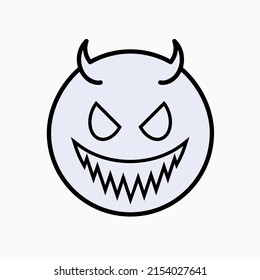 Scary Icon. Frightening Symbol - Vector.