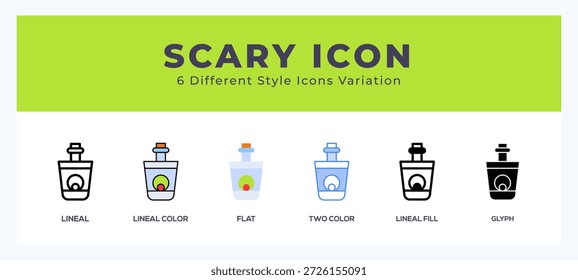 Vector del icono del miedo para el Web. y el App móvil