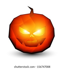 Scary Jack Lantern halloween pumpkin polygonal