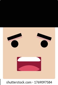 vector plano de niño espantador e ilustración