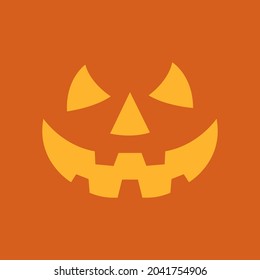 Scary laughing pumpkin face vector design. 
