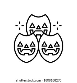 Scary mask icon design on white background