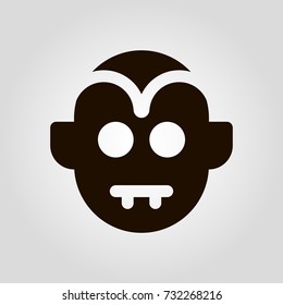 Scary mask isolated flat vector icon