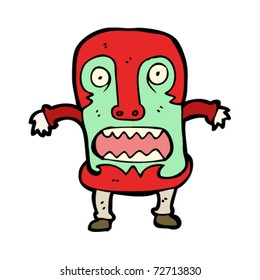 scary mask man cartoon