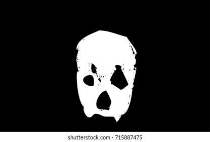 Scary Mask On Black Background Vector Stock Vector (Royalty Free ...