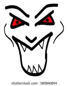 Scary Mask Vector Stock Vector (Royalty Free) 580840894 | Shutterstock