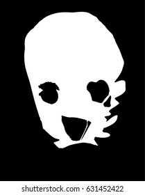 scary mask vector