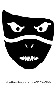scary mask vector