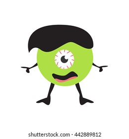 Scary monster alien from Mars Illustration design.