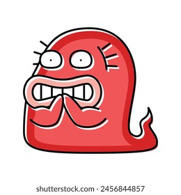 scary monster cute color icon vector. scary monster cute sign. isolated symbol illustration