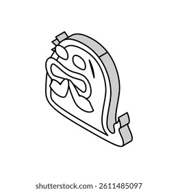 scary monster cute isometric icon vector. scary monster cute sign. isolated symbol illustration