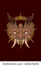 Scary monster mask vector illustration