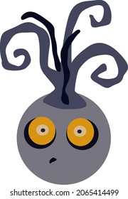 scary monster,vector drawing,isolate on a white background