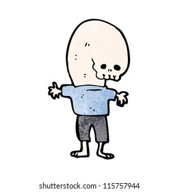 desenho animado de homem mutante assustador