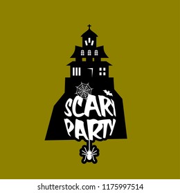 Scary night design with typography vector