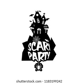 Scary night design with typography vector