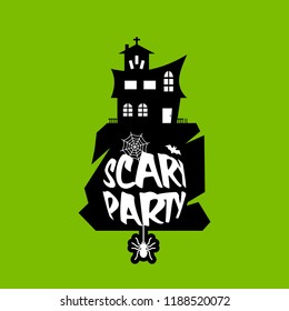 Scary night design with typography vector