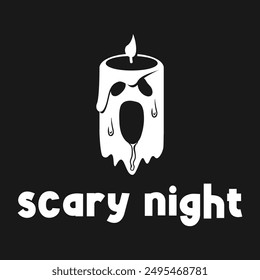 Scary Night minimalist logo design