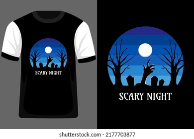 Scary Night T Shirt Design