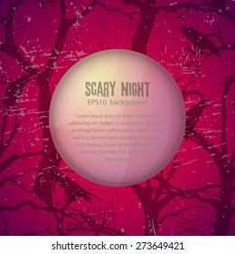 Scary night vector background