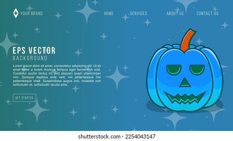 Aterrador fondo vectorial nocturno. color turquesa verde para la plantilla web