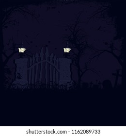 Scary nightmare halloween background, vector illustration using as template concept for your design