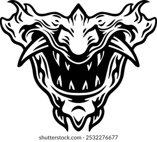 máscara de oni assustador , ilustração de vetor