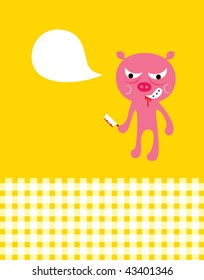 scary piggy message