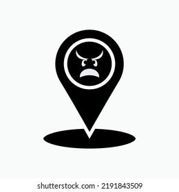 Scary Place Icon. Horror Location Symbol - Vector.