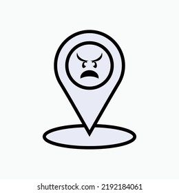 Scary Place Icon. Horror Location Symbol - Vector.