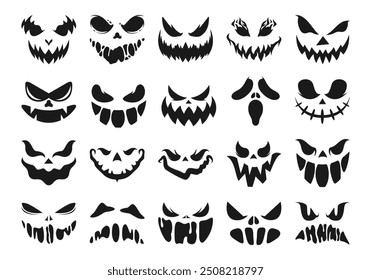 Scary Pumpkin Face Element Set