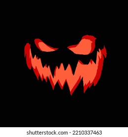 scary pumpkin face on halloween day