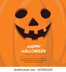 Scary Pumpkin Face Vector