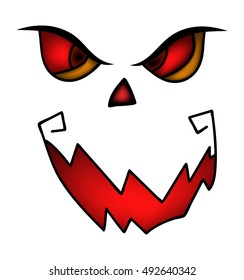 scary, pumpkin face vector symbol icon design. Beautiful illustration isolated on white background