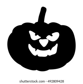 scary, pumpkin face vector symbol icon design. Beautiful illustration isolated on white background