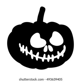 scary, pumpkin face vector symbol icon design. Beautiful illustration isolated on white background