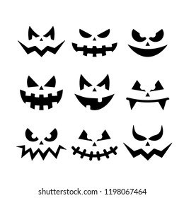 Scary pumpkin faces