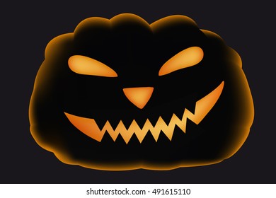 scary pumpkin for Halloween