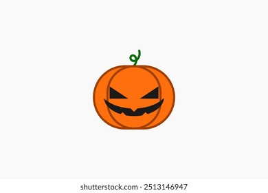 Vector de icono de Halloween de calabaza de miedo