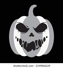 Scary Pumpkin Halloween Pumpkin Vector