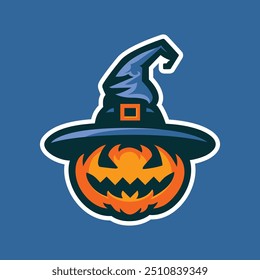Scary pumpkin hand drawn vector illustration