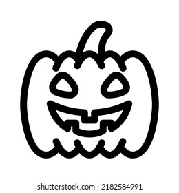 icono de calabaza espeluznante o logotipo símbolo de signo aislado ilustración vectorial - iconos vectoriales de estilo negro de alta calidad
