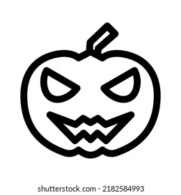 scary pumpkin icon or logo isolated sign symbol vector illustration - high quality black style vector icons
