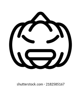 scary pumpkin icon or logo isolated sign symbol vector illustration - high quality black style vector icons

