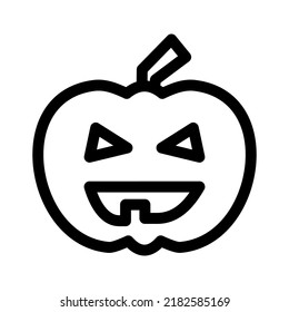 scary pumpkin icon or logo isolated sign symbol vector illustration - high quality black style vector icons
