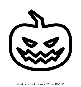 scary pumpkin icon or logo isolated sign symbol vector illustration - high quality black style vector icons
