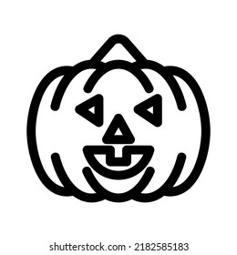 scary pumpkin icon or logo isolated sign symbol vector illustration - high quality black style vector icons
