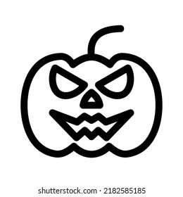 scary pumpkin icon or logo isolated sign symbol vector illustration - high quality black style vector icons
