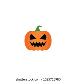 scary pumpkin icon on a white background