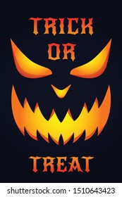 Scary pumpkin poster for Halloween night
